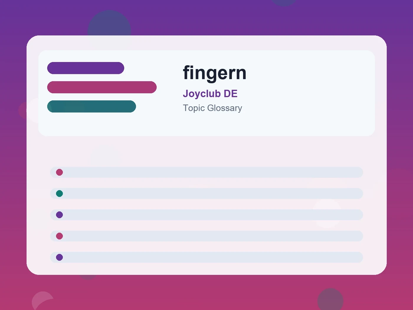 Joyclub DE fingern guide visual