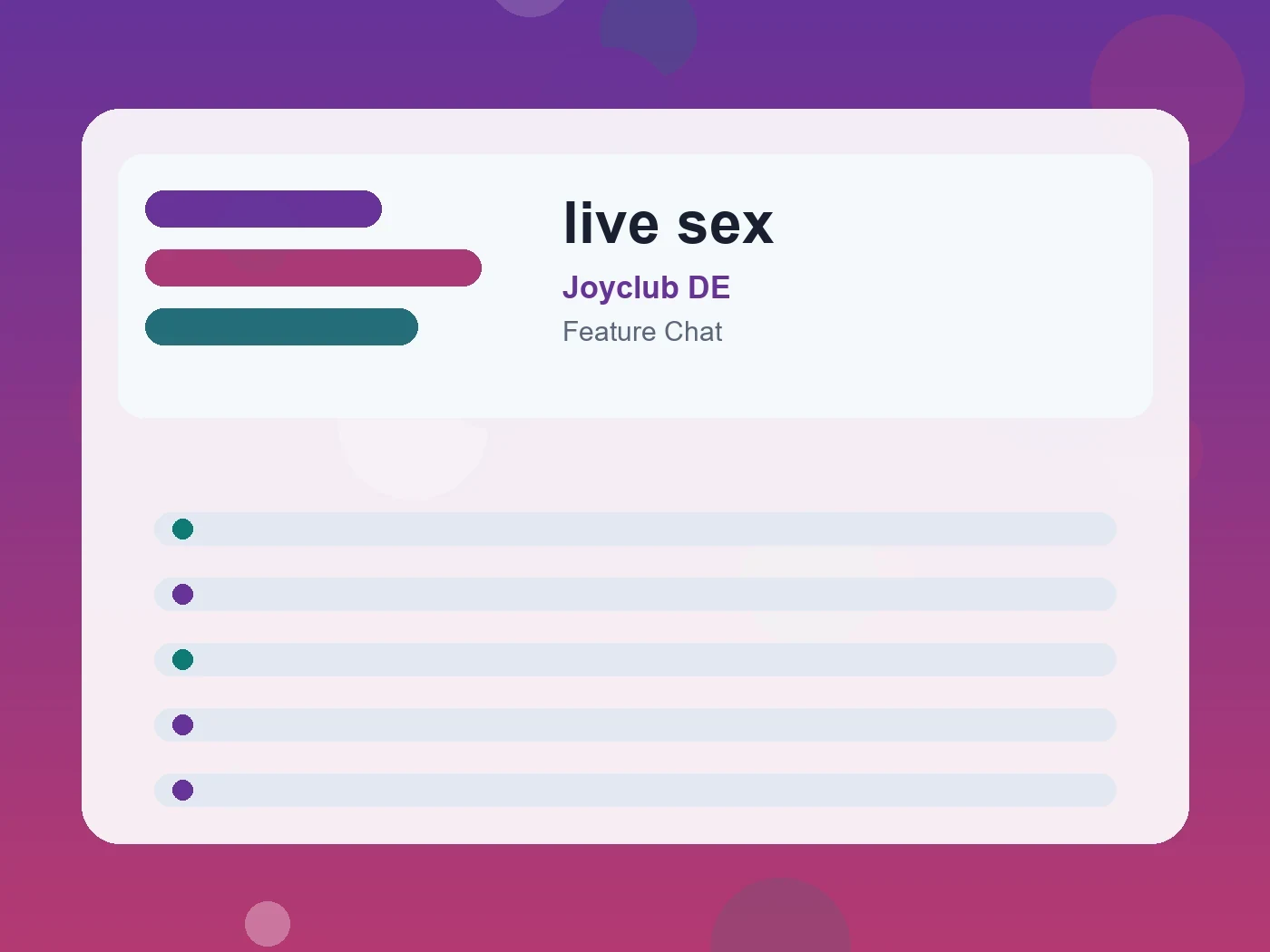 Joyclub DE live sex guide visual