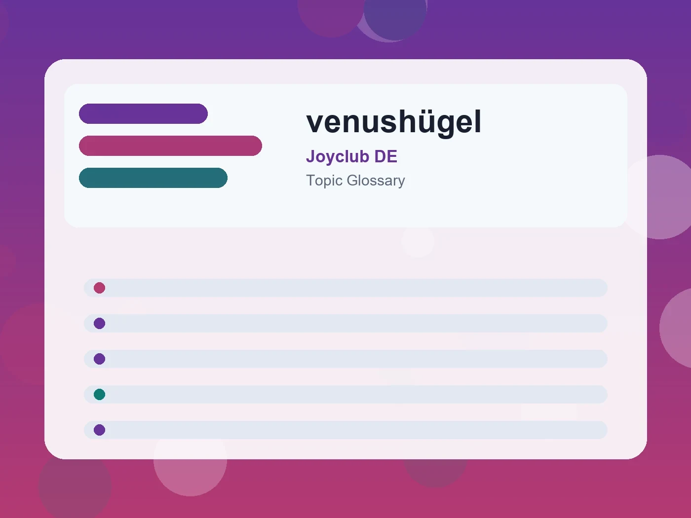 Joyclub DE venushügel guide visual
