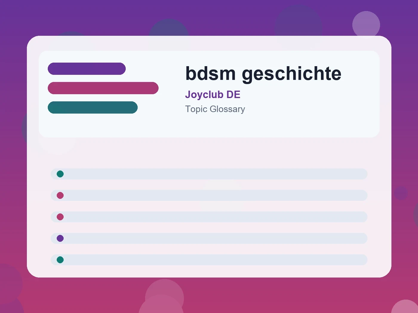 Joyclub DE bdsm geschichte guide visual