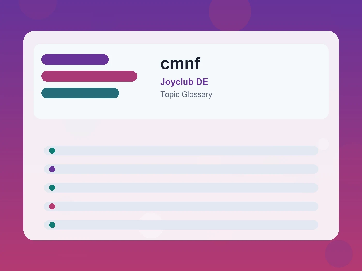 Joyclub DE cmnf guide visual