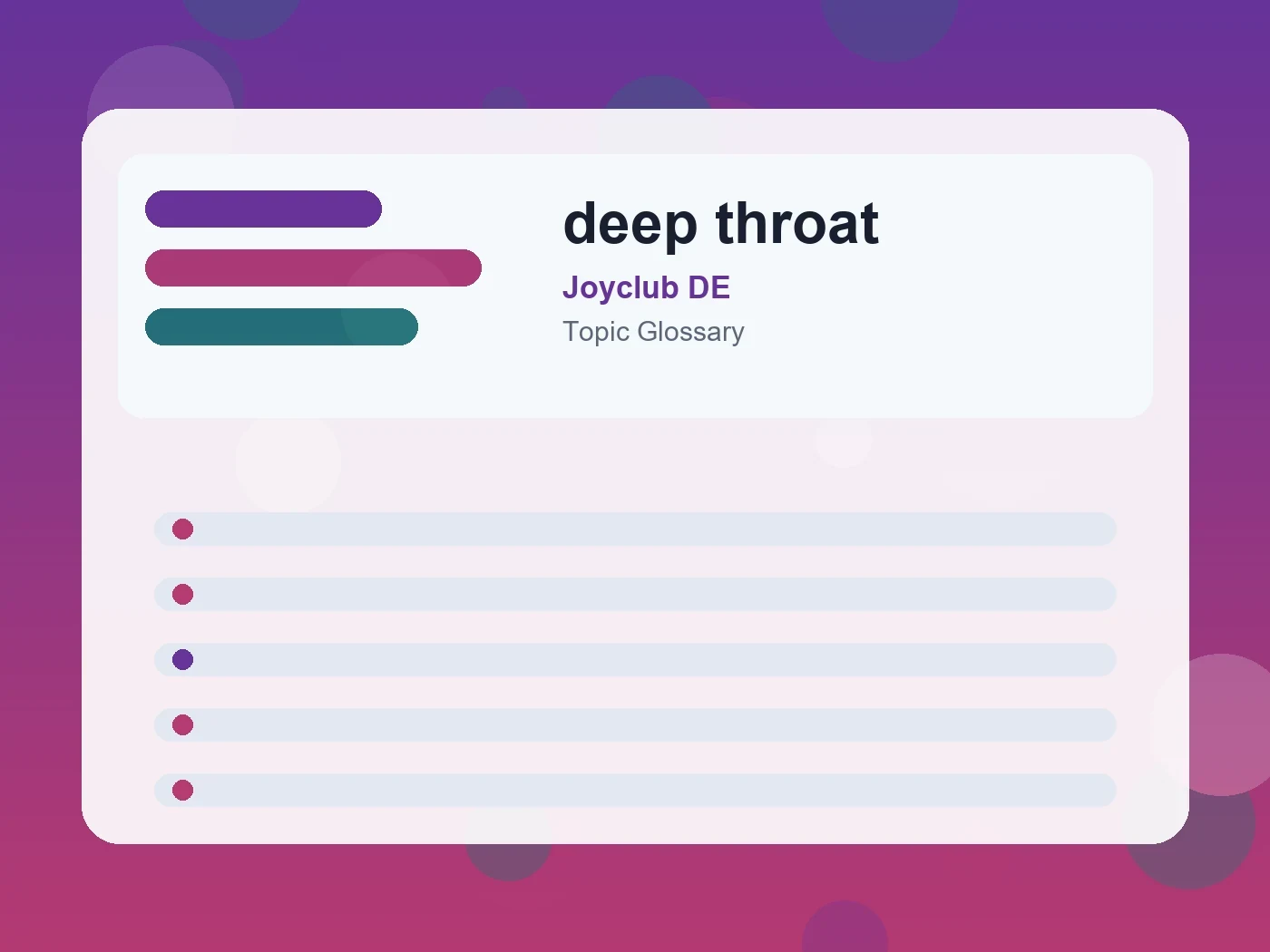 Joyclub DE deep throat guide visual