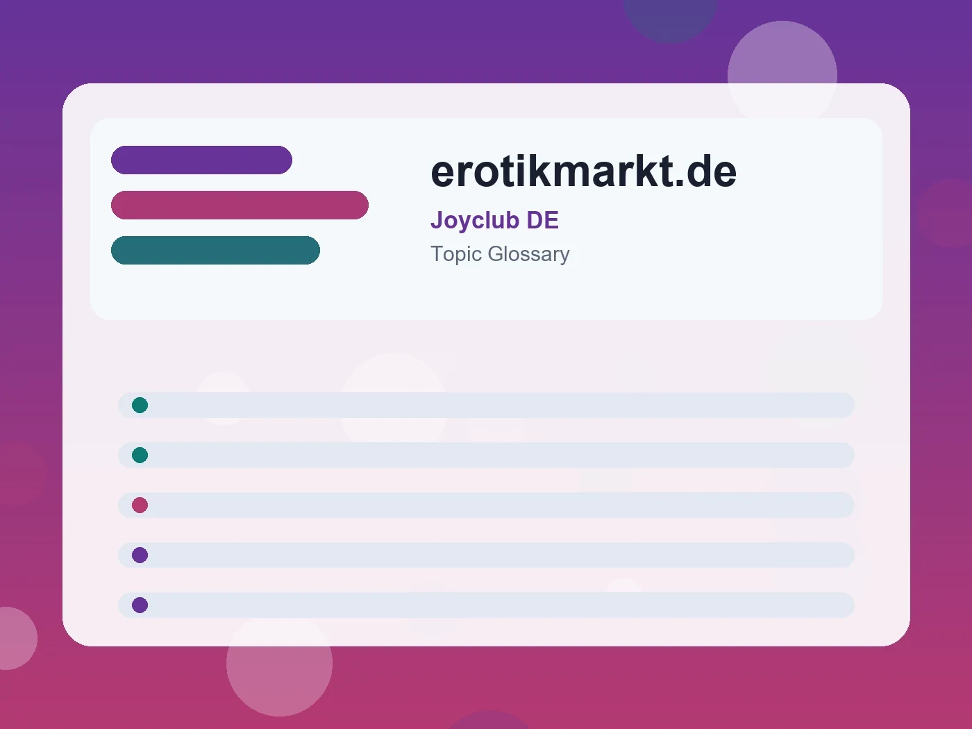 Joyclub DE erotikmarkt.de guide visual
