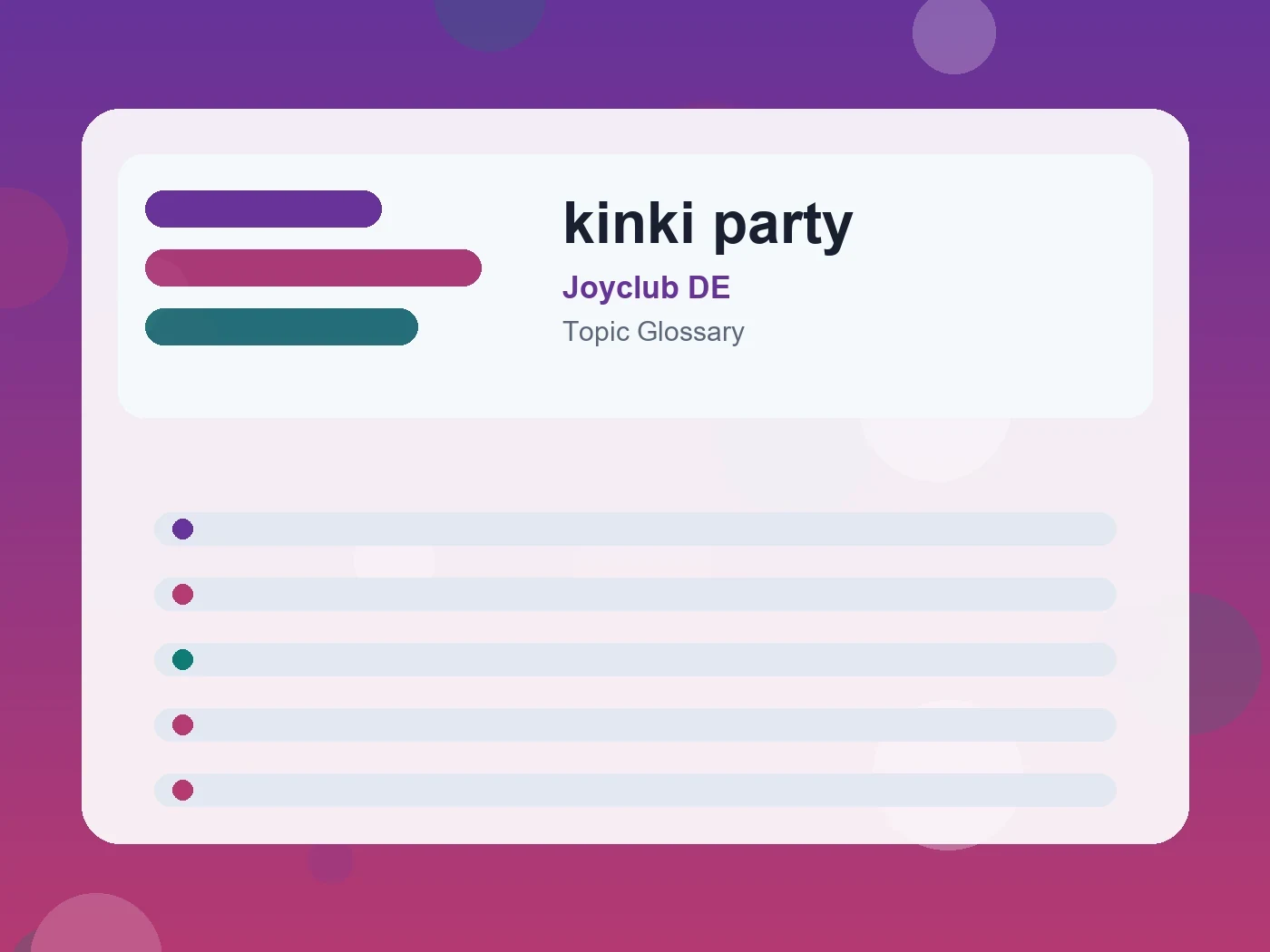 Joyclub DE kinki party guide visual