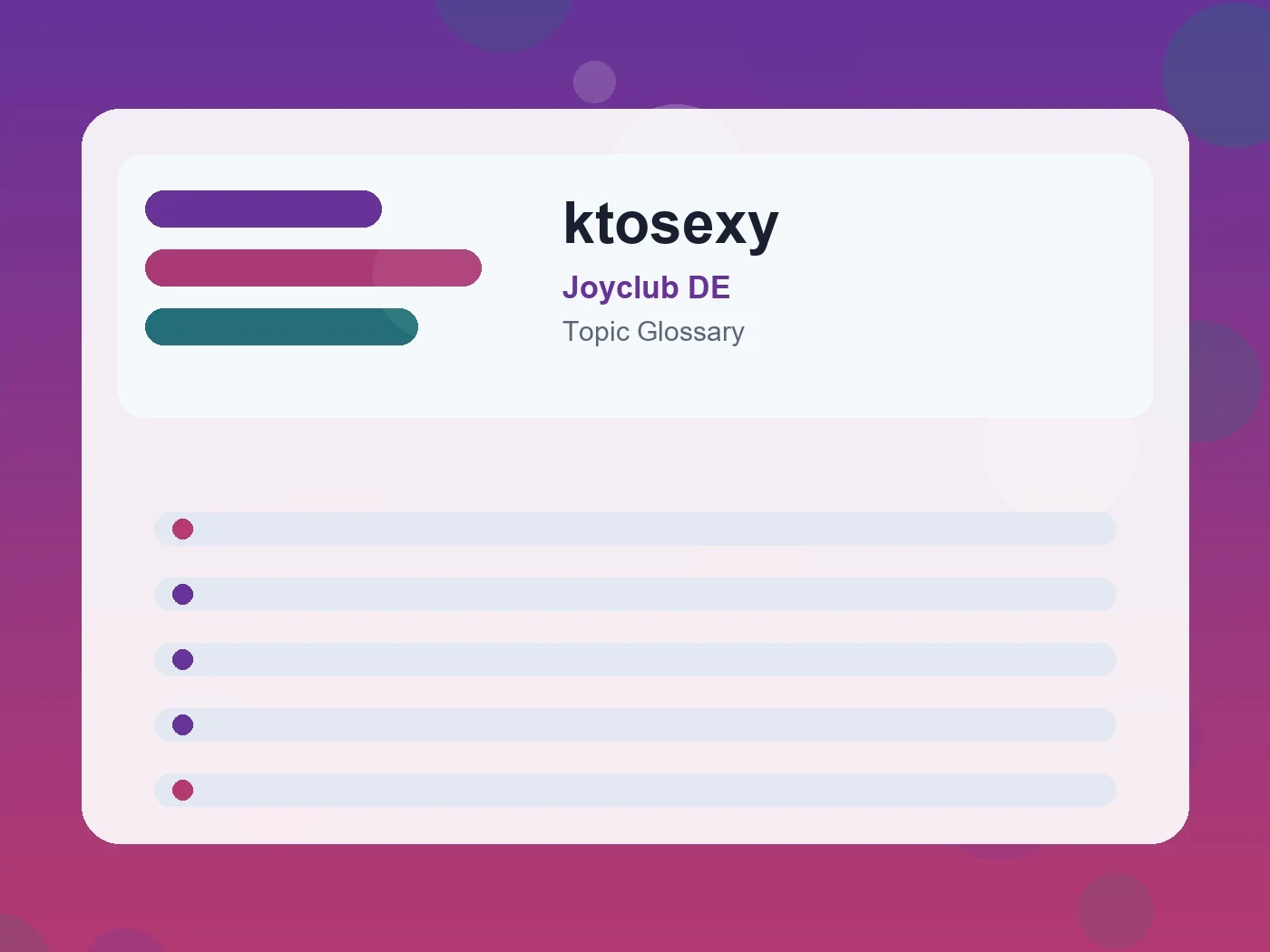 Joyclub DE ktosexy guide visual