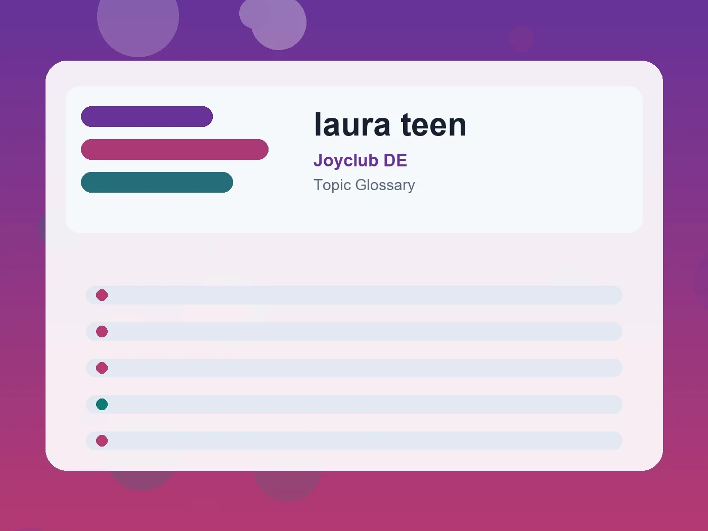 Joyclub DE laura teen guide visual