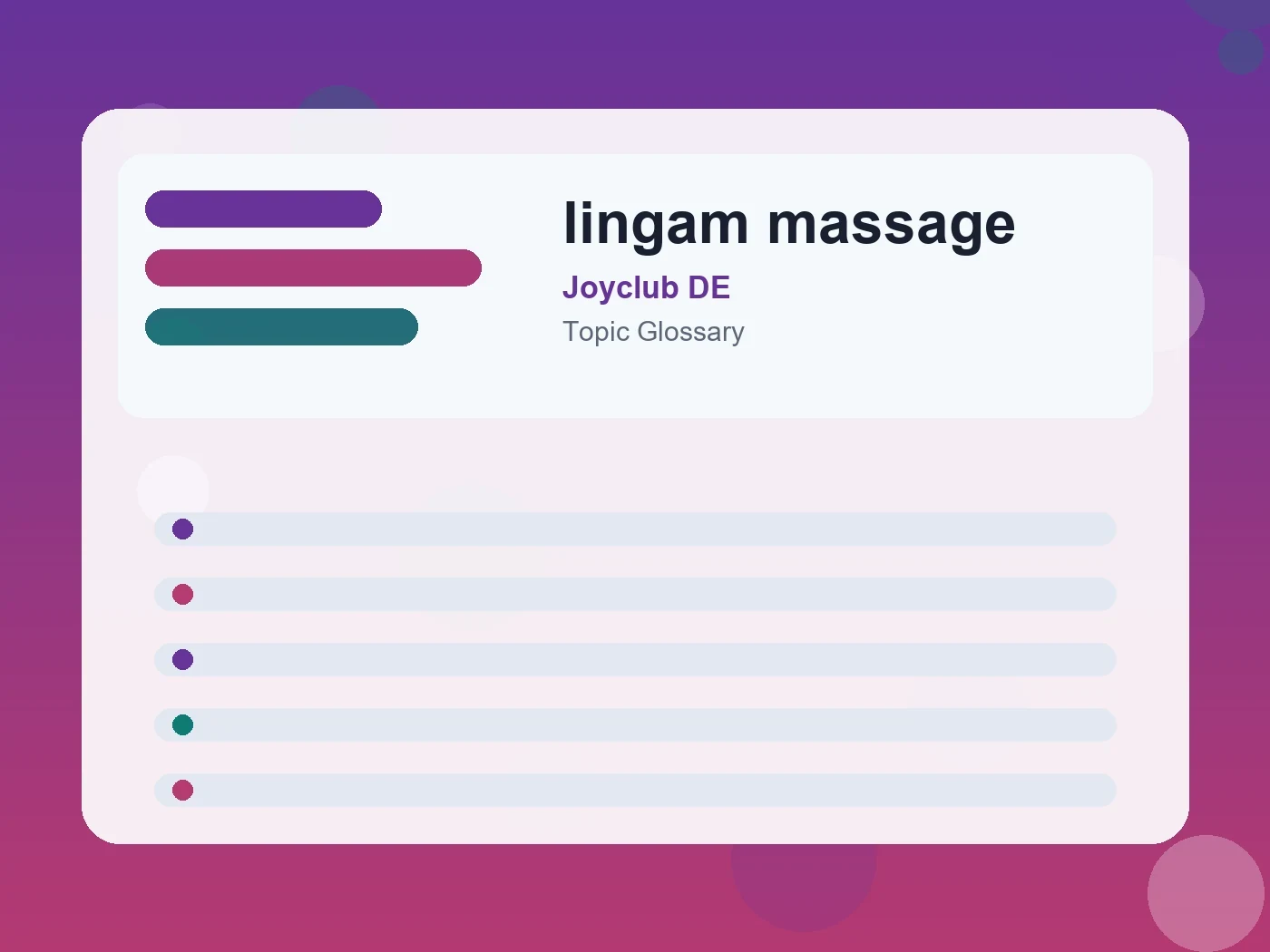 Joyclub DE lingam massage guide visual