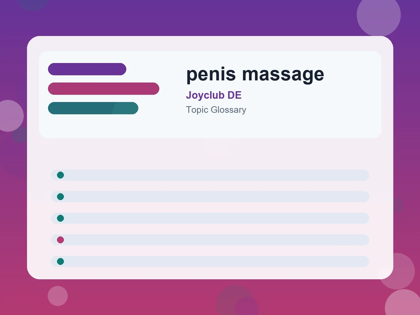 Joyclub DE penis massage guide visual
