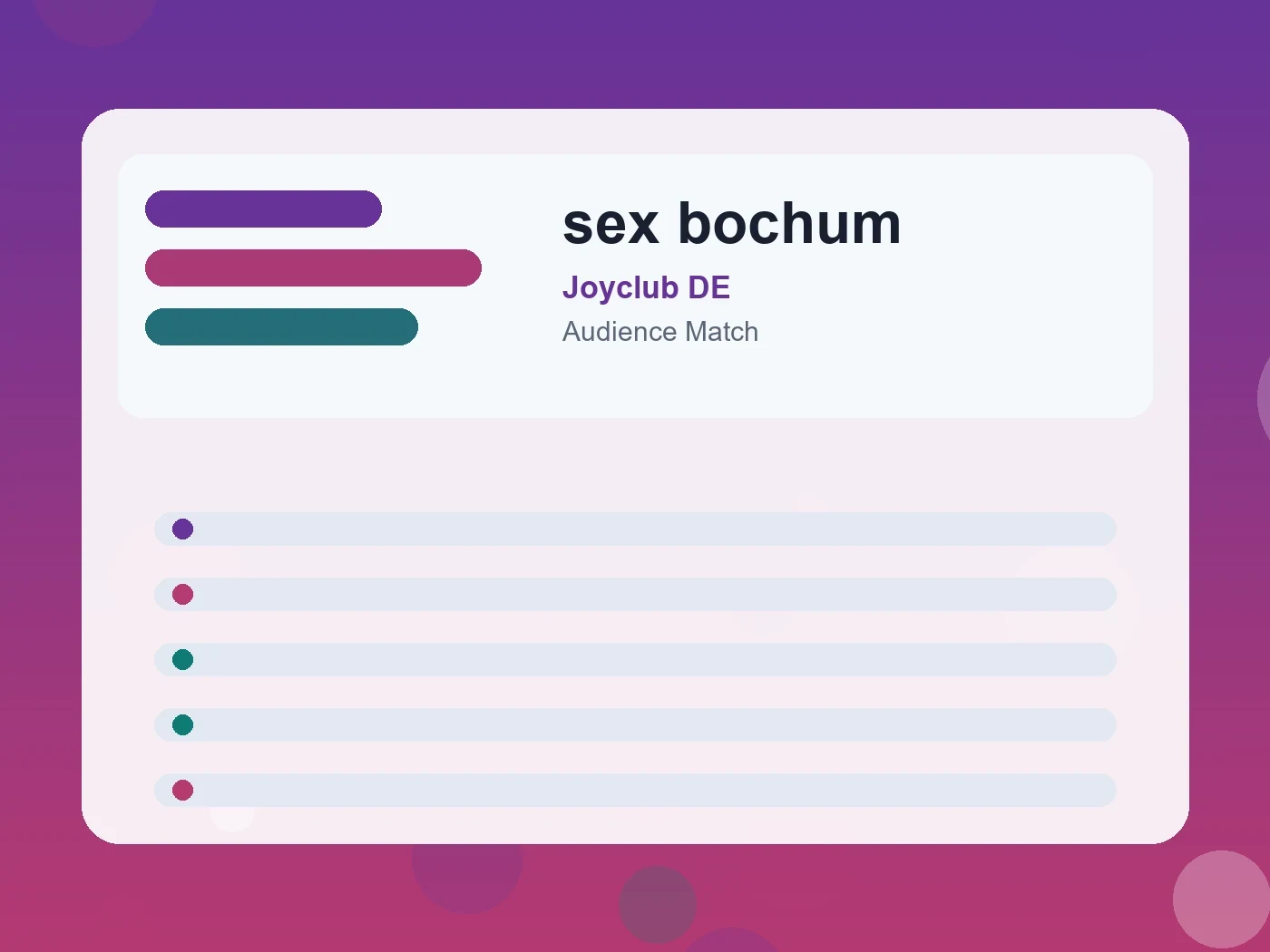 Joyclub DE sex bochum guide visual