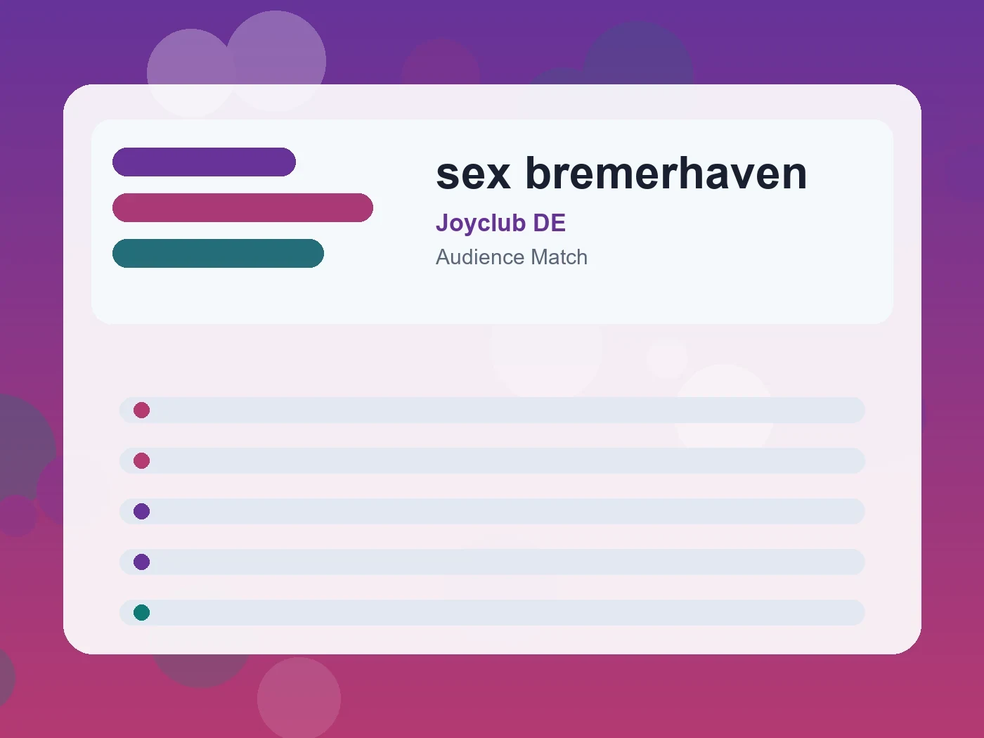 Joyclub DE sex bremerhaven guide visual