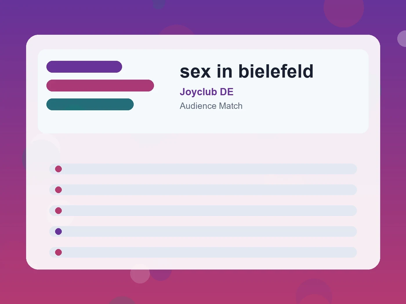 Joyclub DE sex in bielefeld guide visual