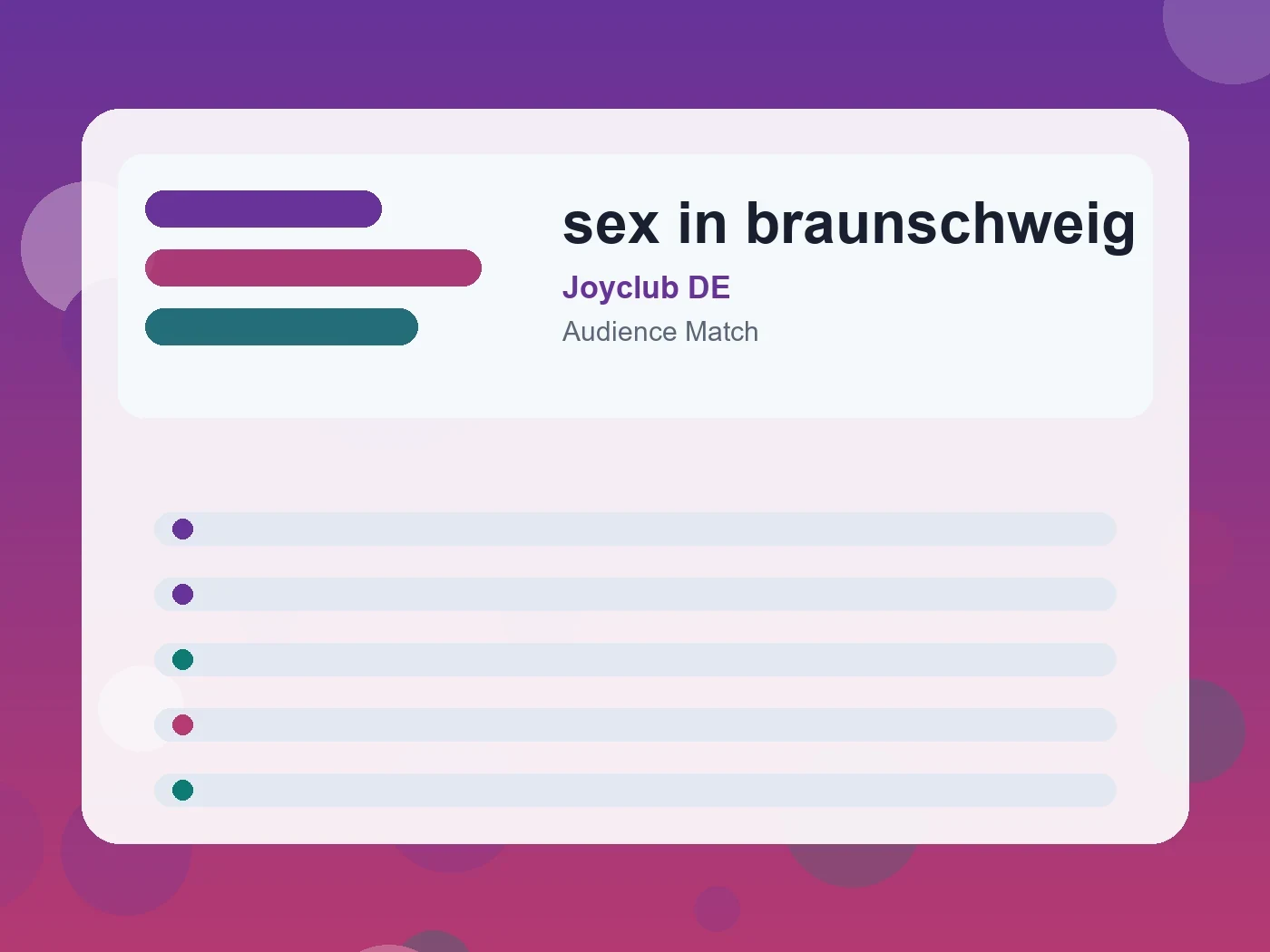 Joyclub DE sex in braunschweig guide visual