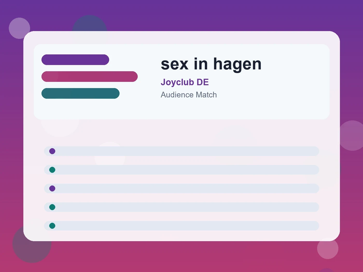 Joyclub DE sex in hagen guide visual