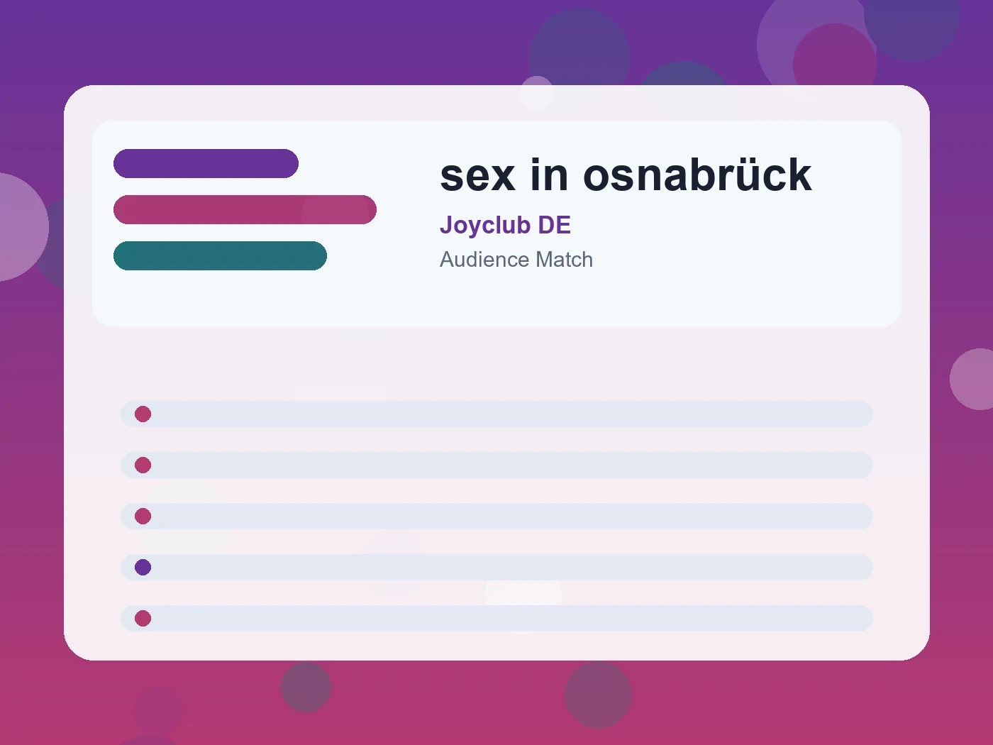 Joyclub DE sex in osnabrück guide visual