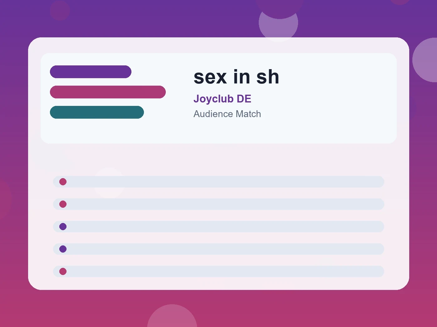 Joyclub DE sex in sh guide visual