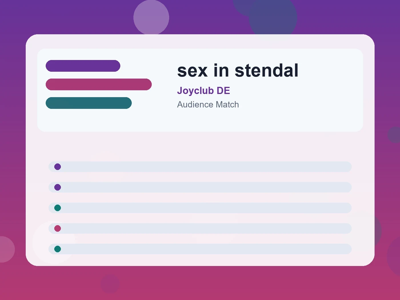 Joyclub DE sex in stendal guide visual