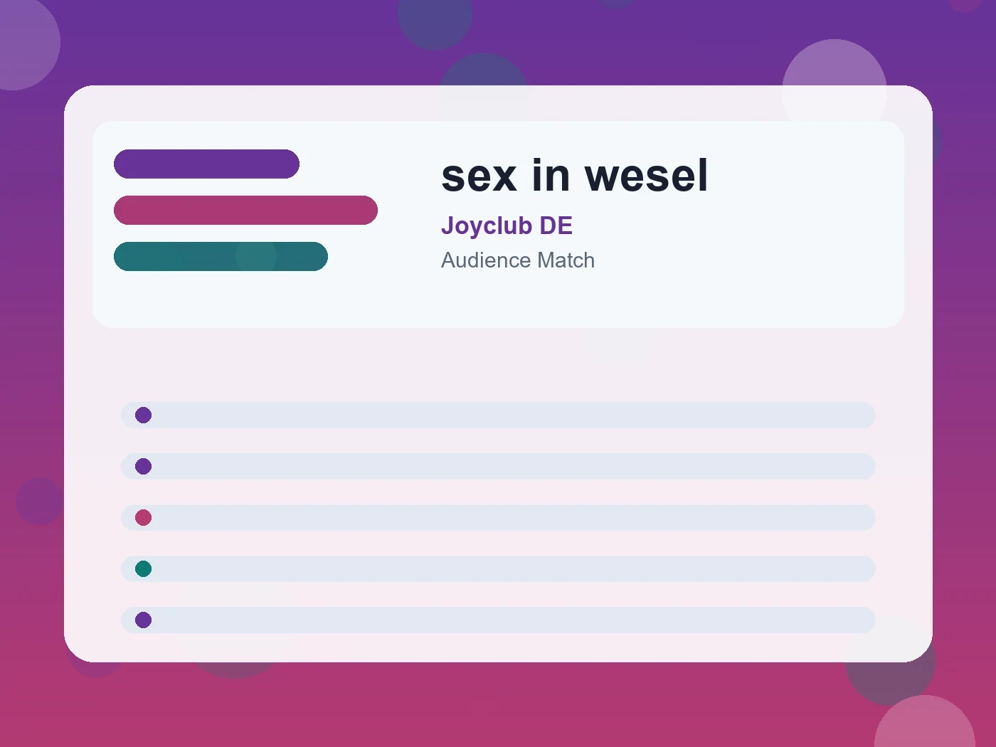 Joyclub DE sex in wesel guide visual