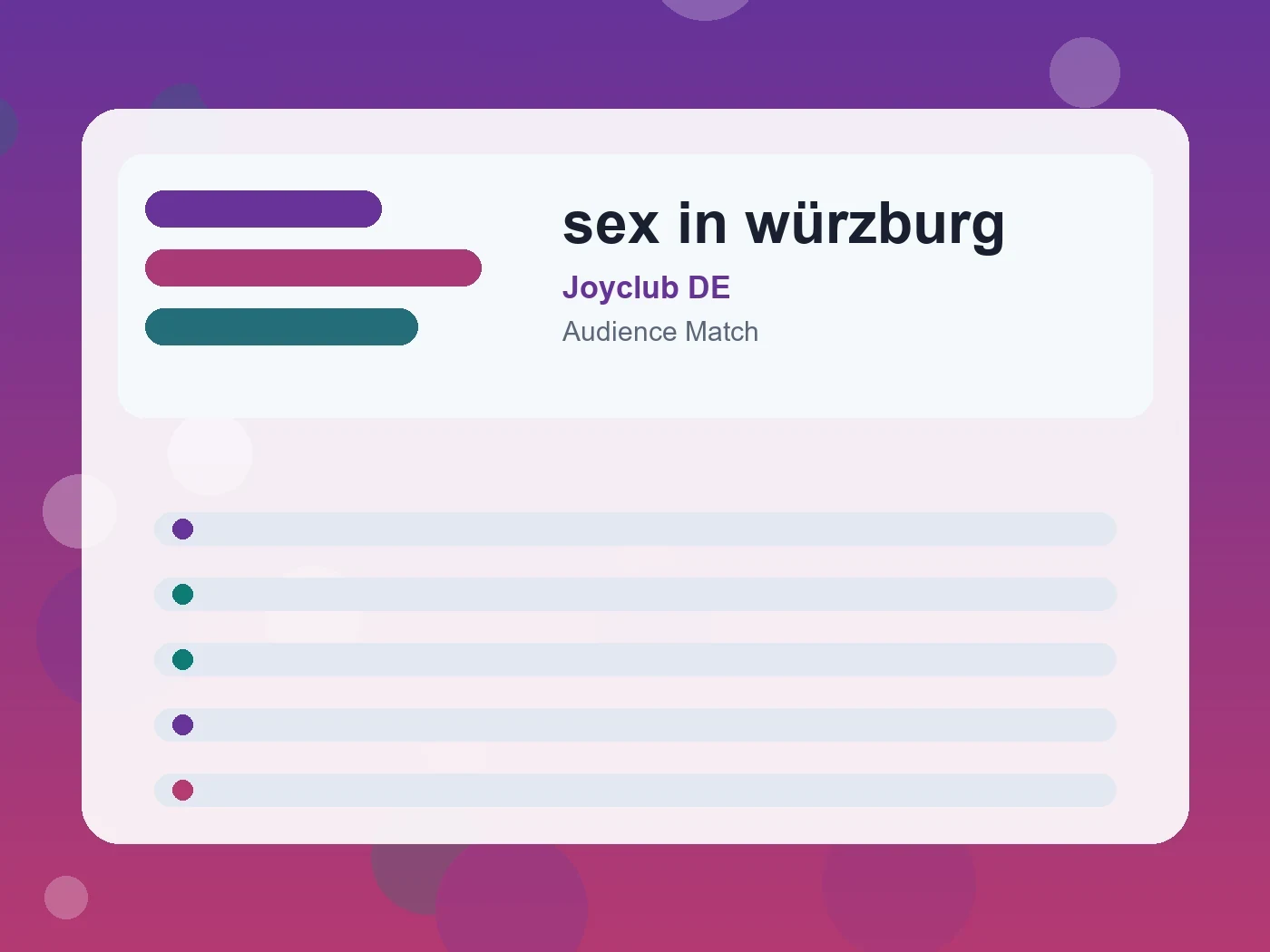 Joyclub DE sex in würzburg guide visual
