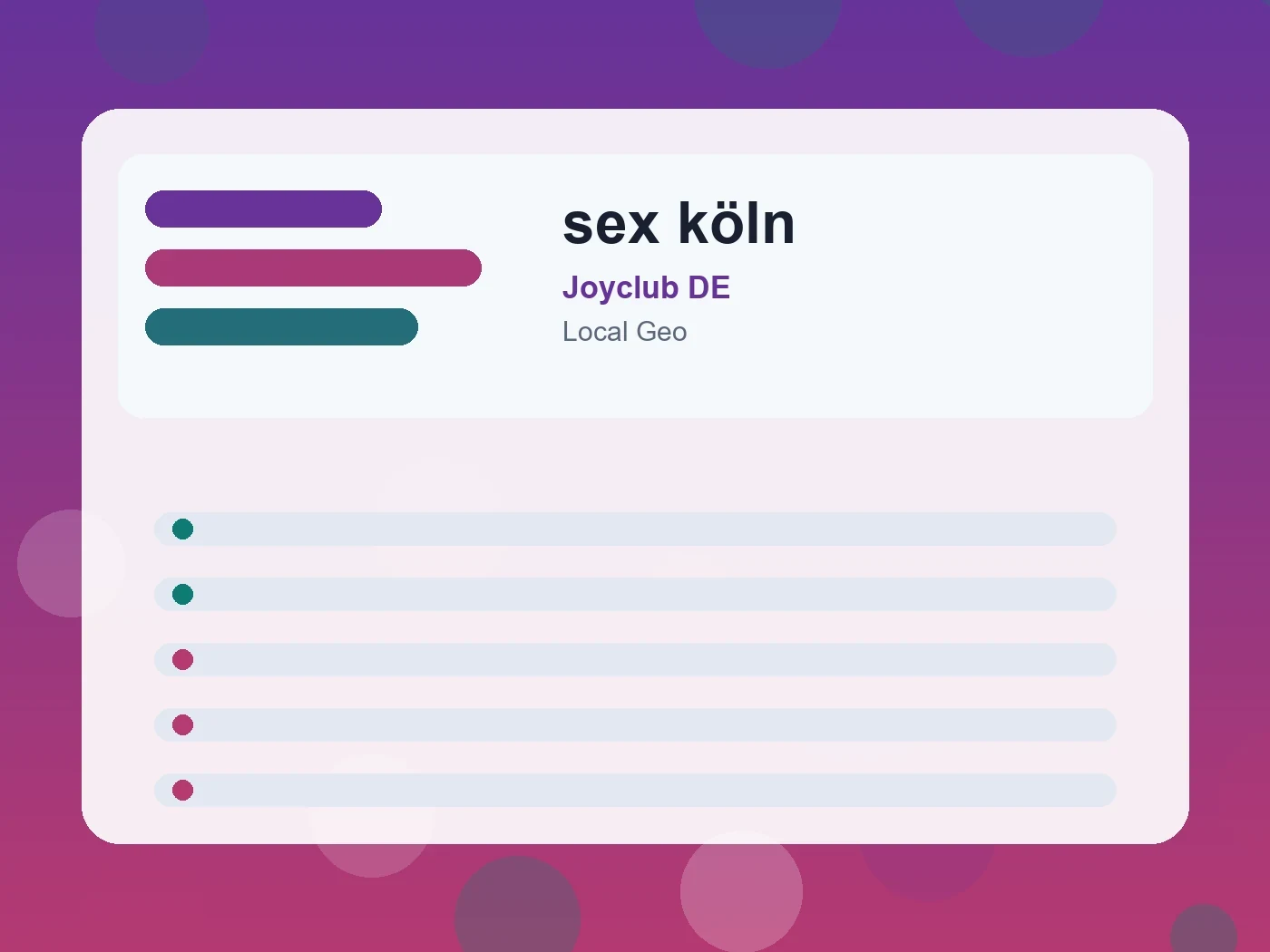 Joyclub DE sex köln guide visual