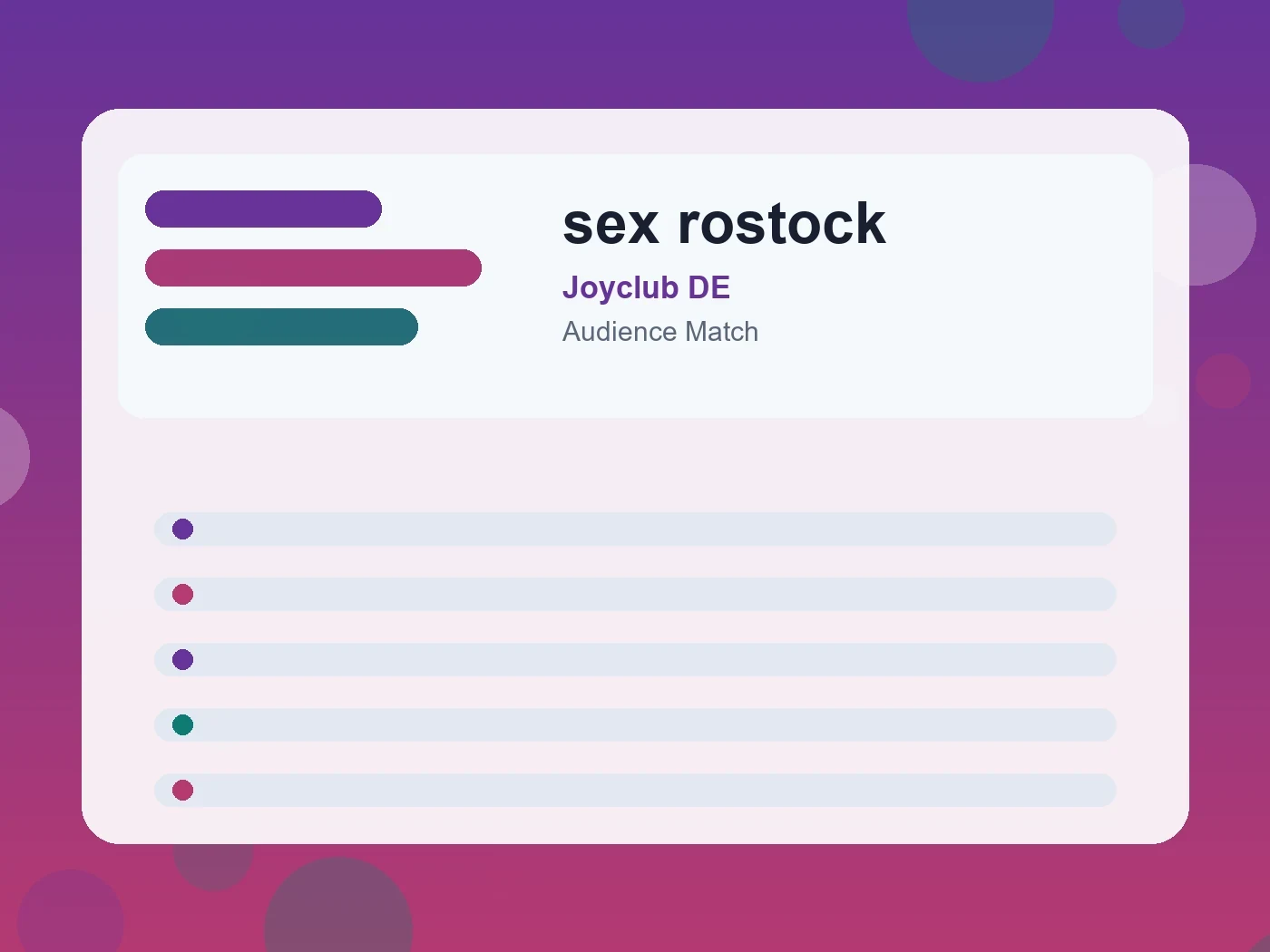 Joyclub DE sex rostock guide visual