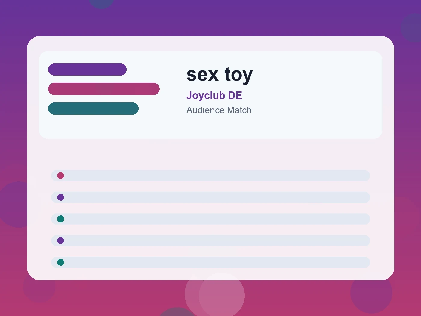 Joyclub DE sex toy guide visual