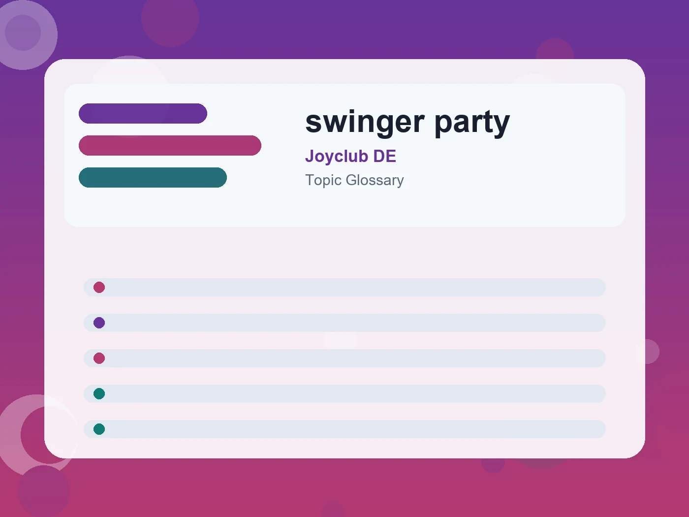 Joyclub DE swinger party guide visual
