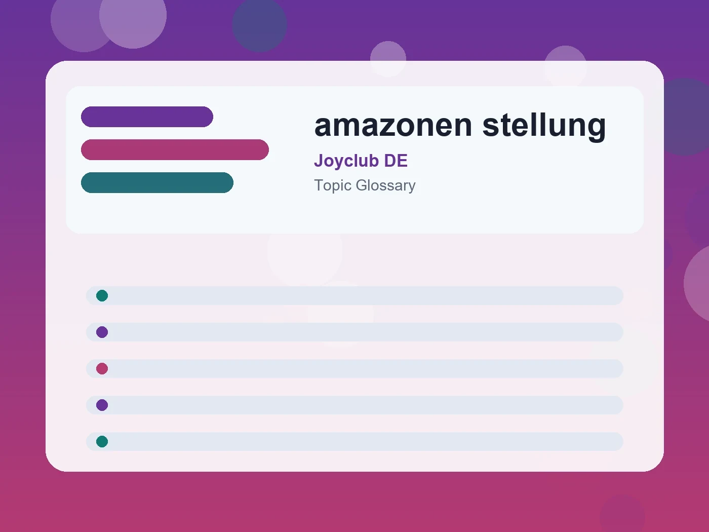 Joyclub DE amazonen stellung guide visual
