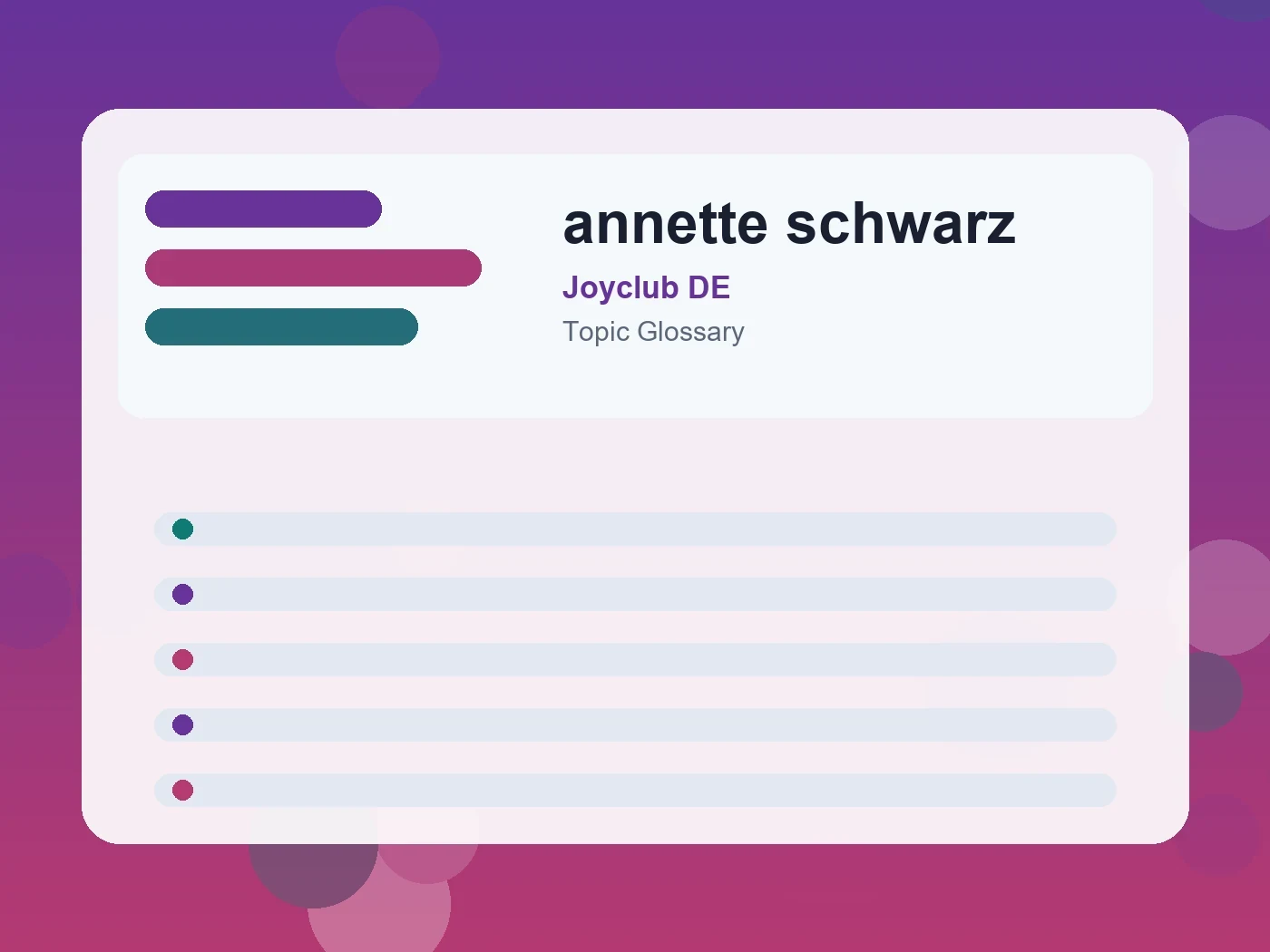 Joyclub DE annette schwarz guide visual