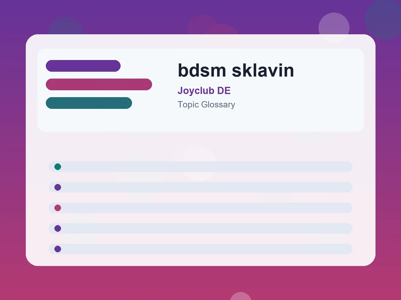 Joyclub DE bdsm sklavin guide visual