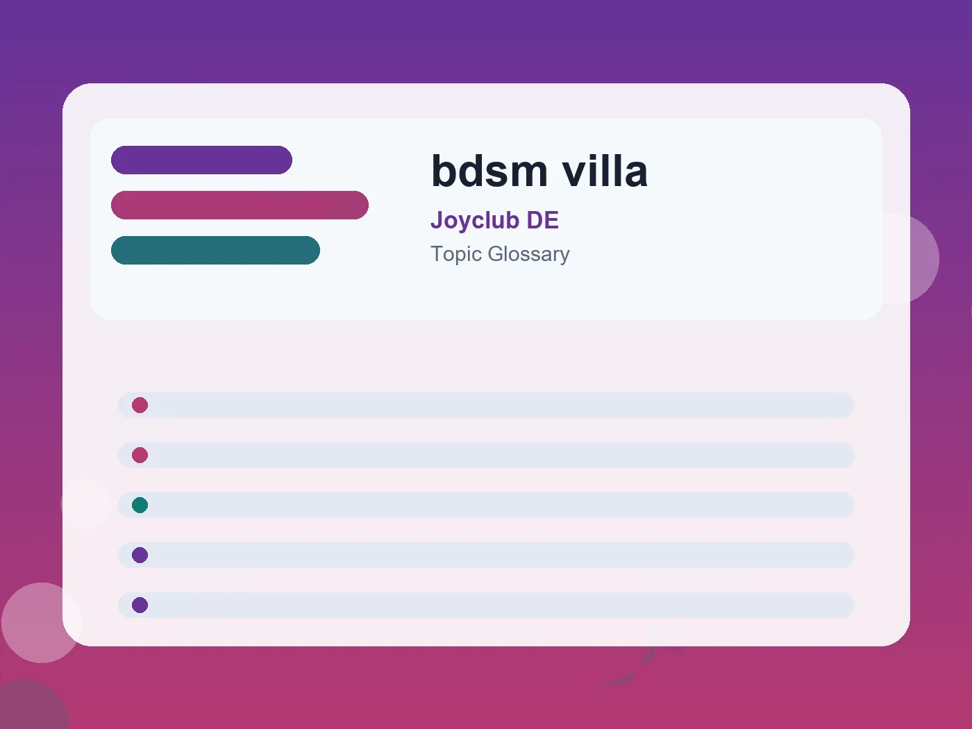Joyclub DE bdsm villa guide visual