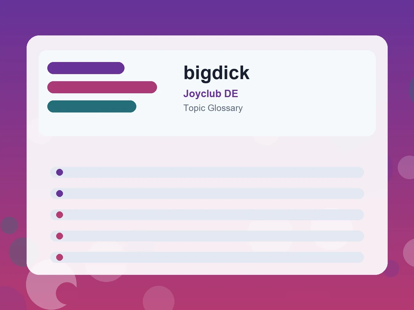 Joyclub DE bigdick guide visual