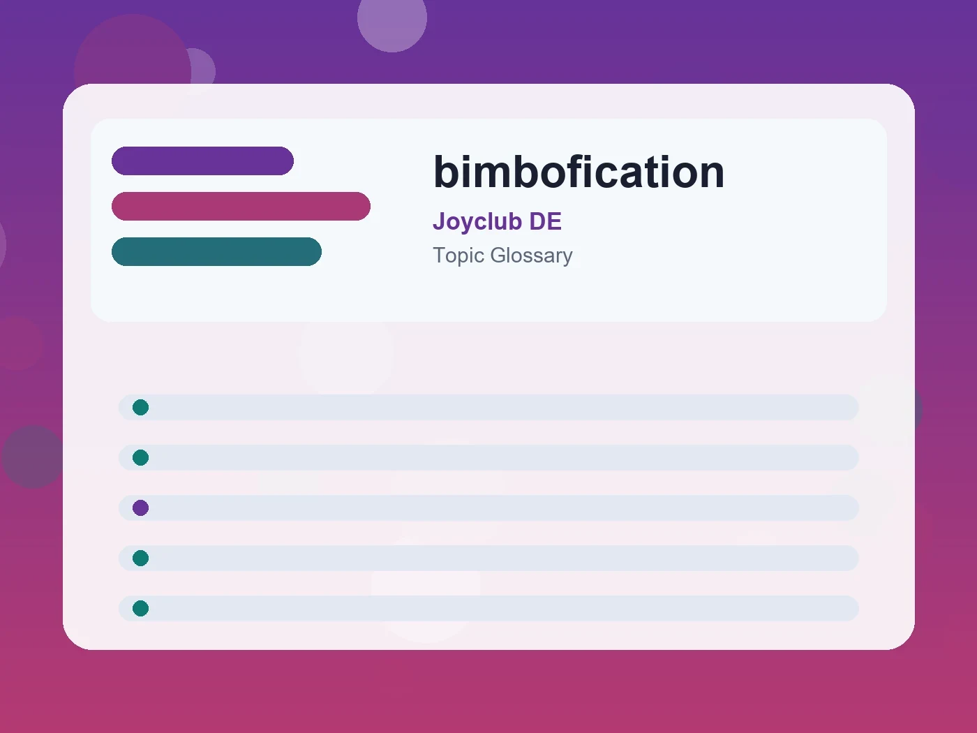 Joyclub DE bimbofication guide visual
