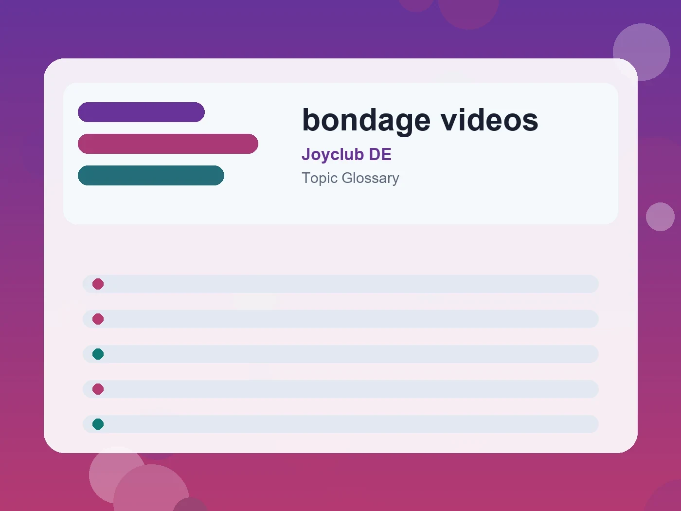 Joyclub DE bondage videos guide visual