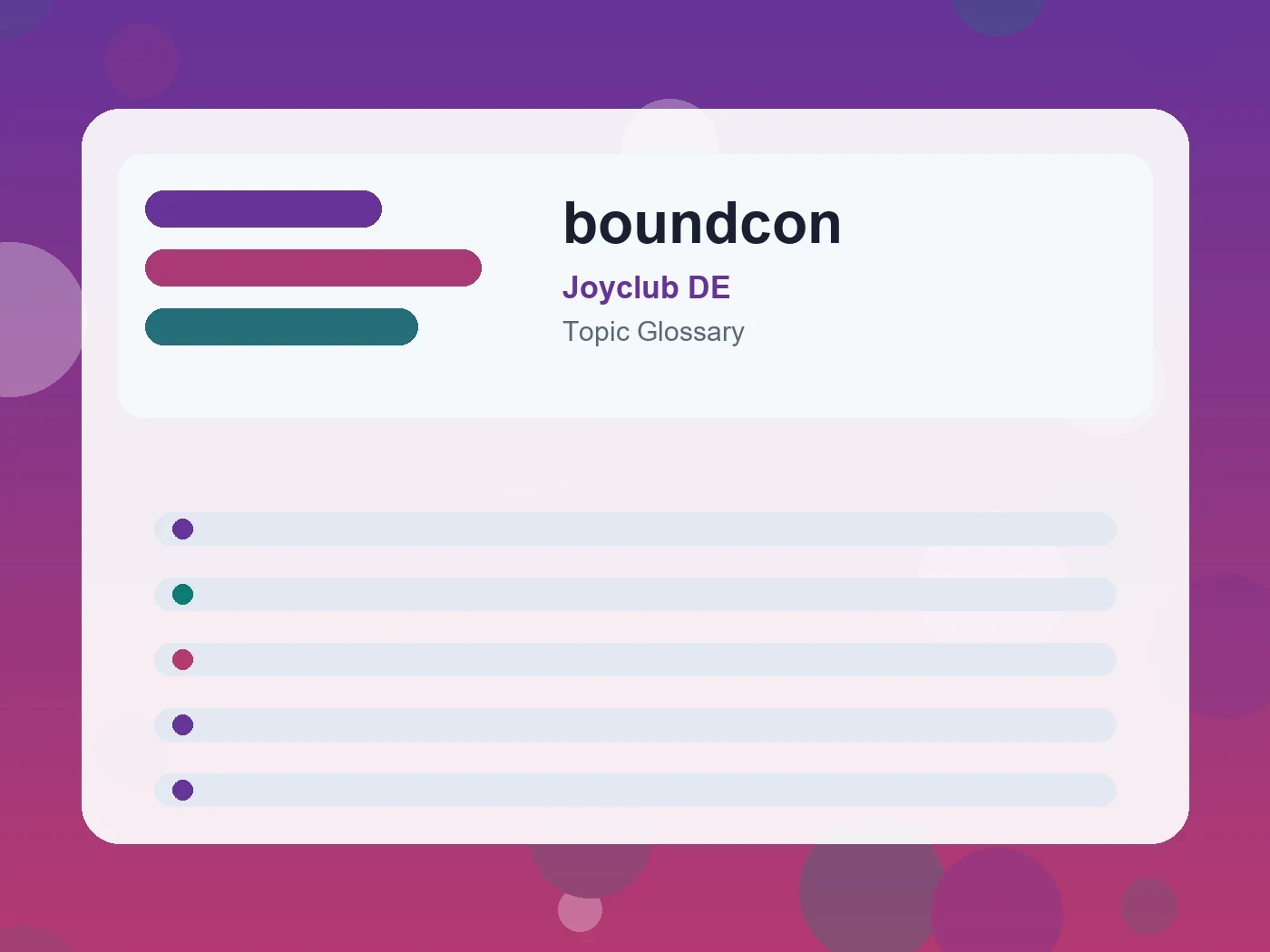 Joyclub DE boundcon guide visual