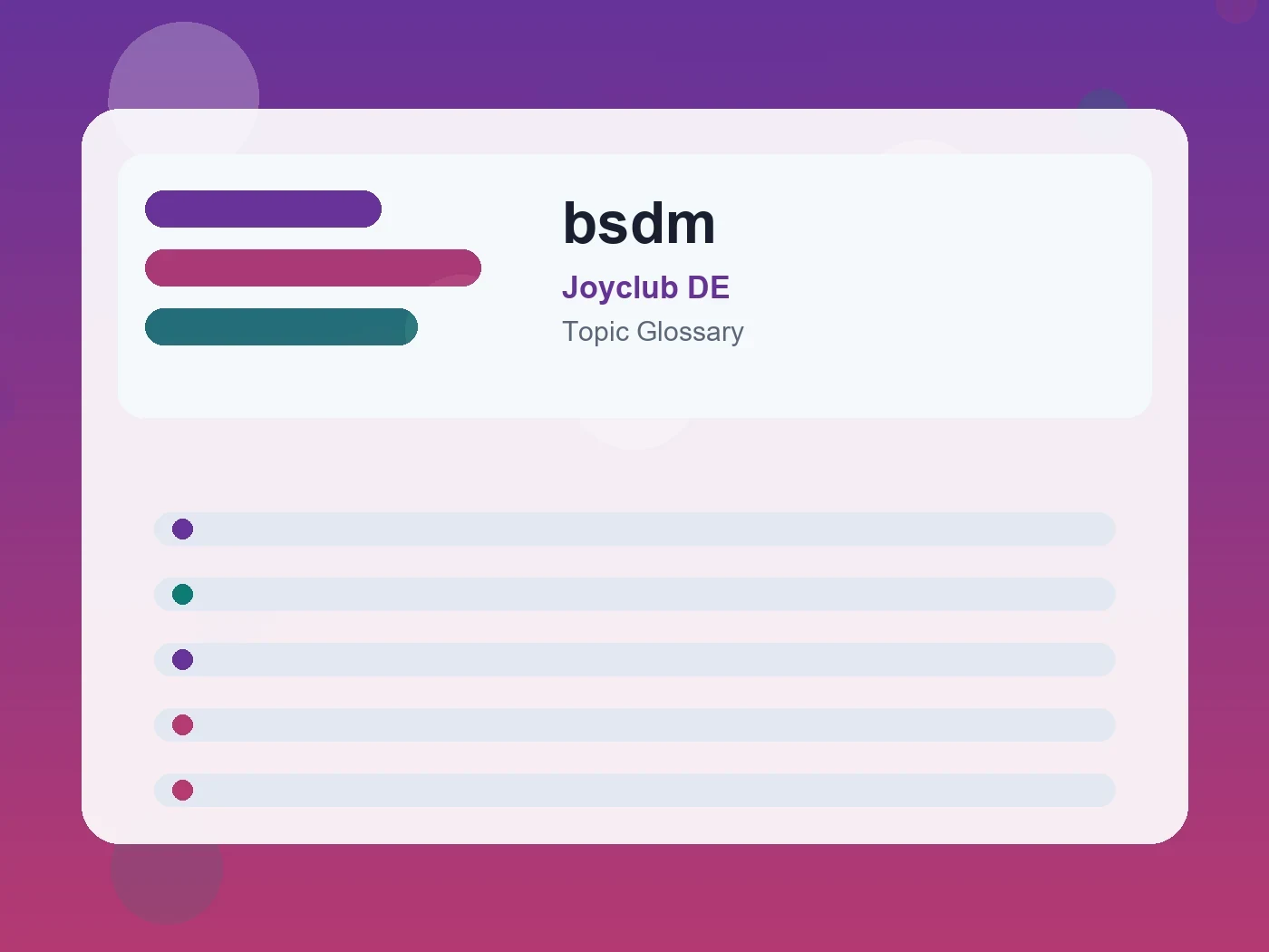 Joyclub DE bsdm guide visual