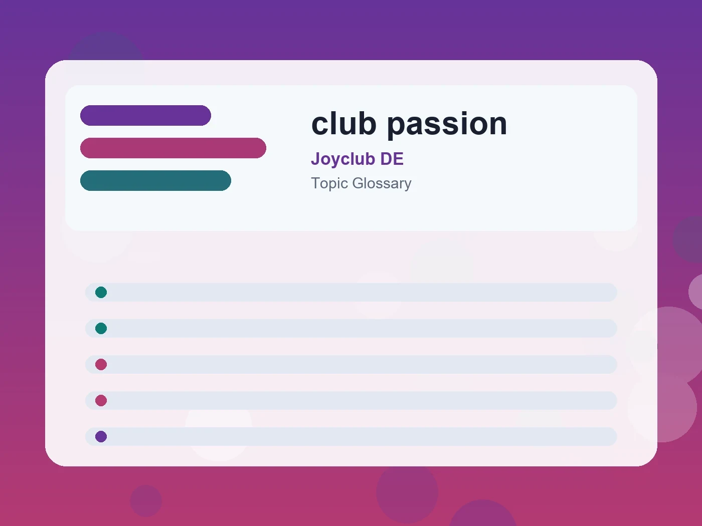 Joyclub DE club passion guide visual