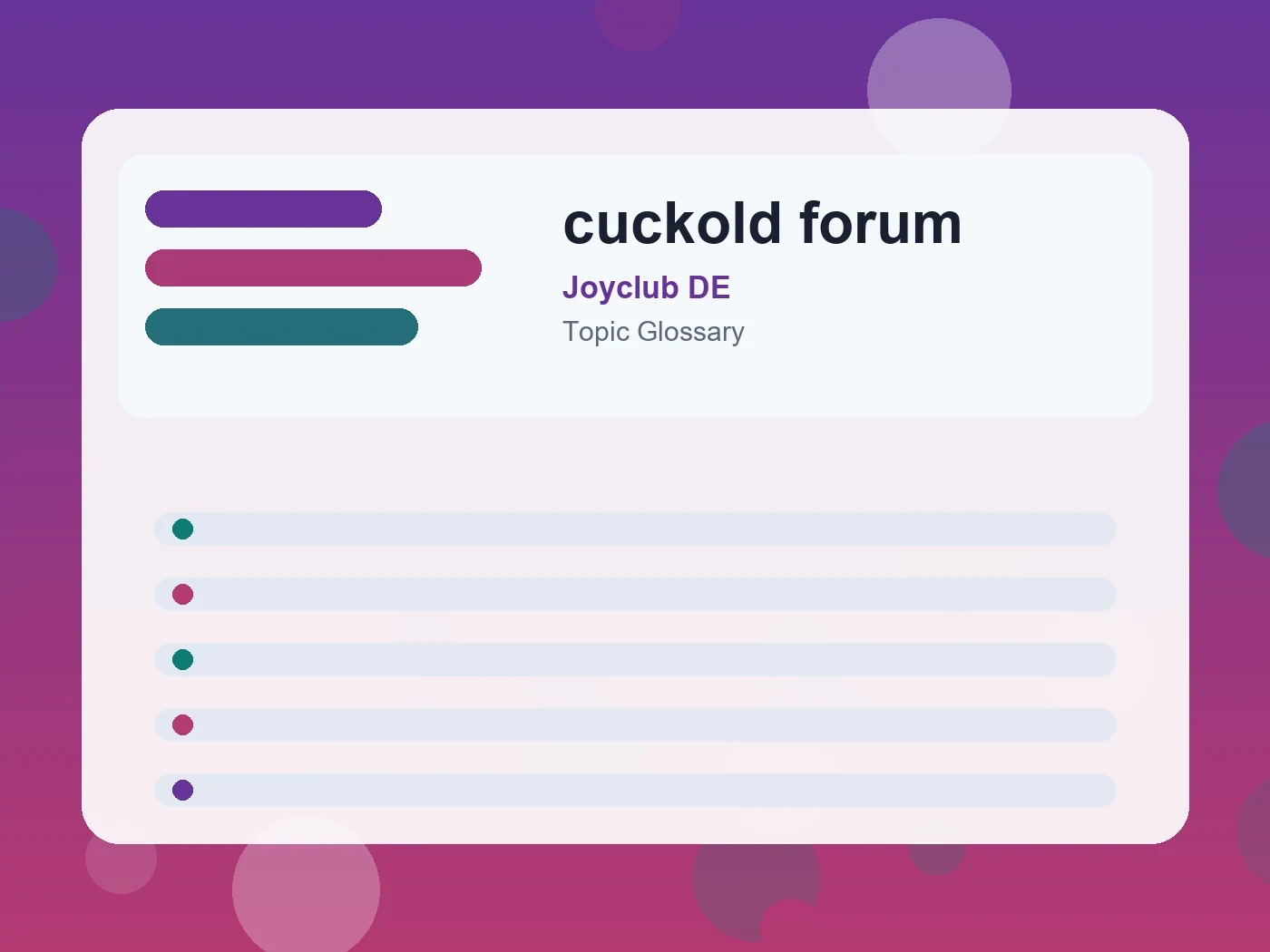 Joyclub DE cuckold forum guide visual