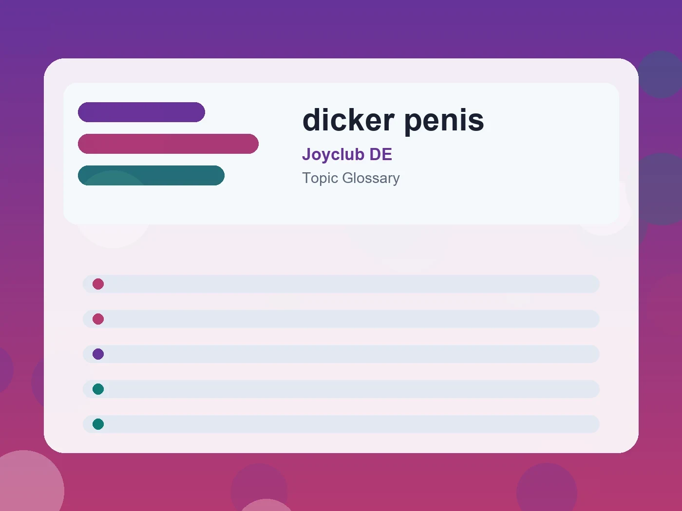 Joyclub DE dicker penis guide visual