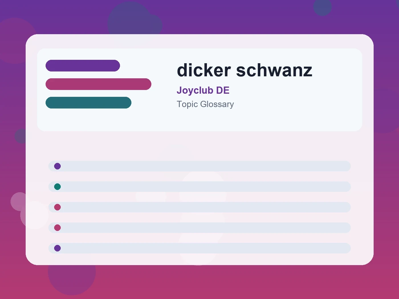 Joyclub DE dicker schwanz guide visual