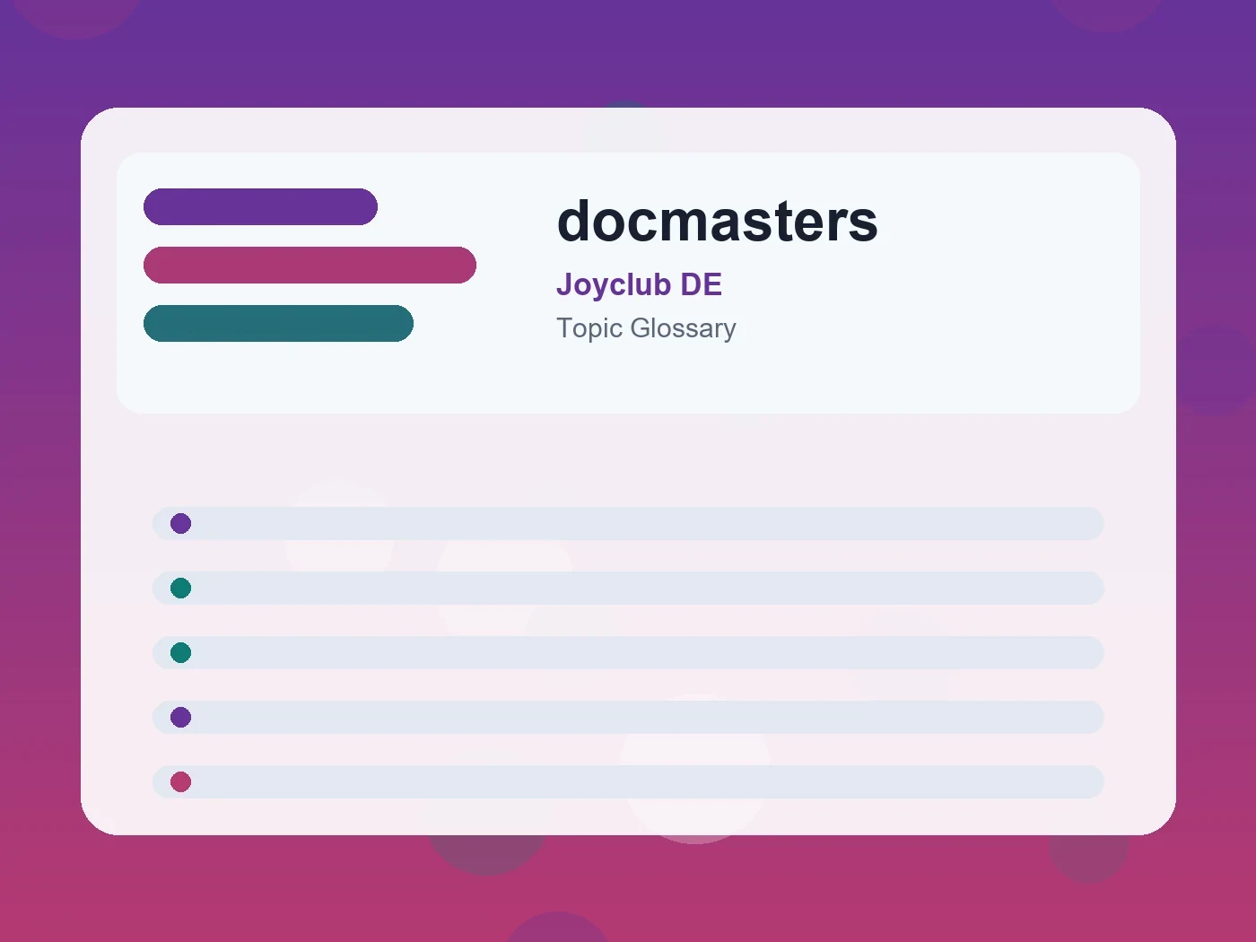 Joyclub DE docmasters guide visual