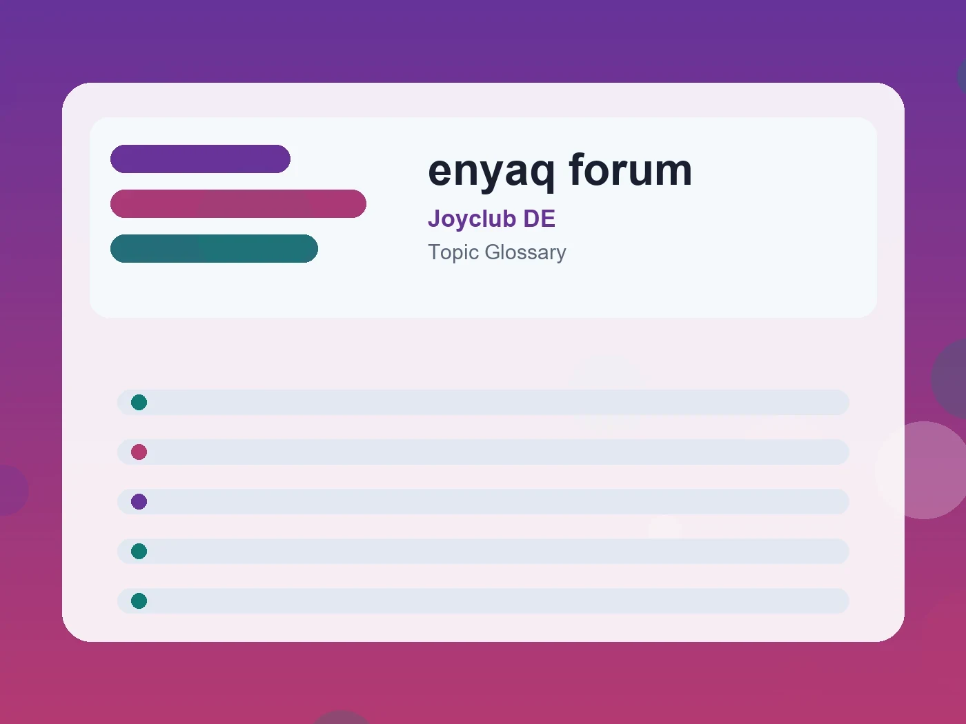 Joyclub DE enyaq forum guide visual