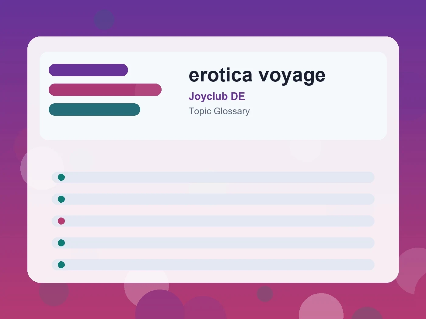 Joyclub DE erotica voyage guide visual