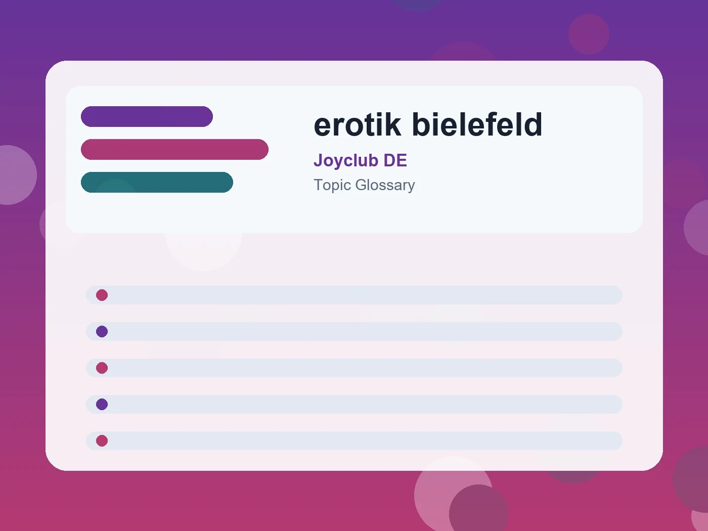 Joyclub DE erotik bielefeld guide visual