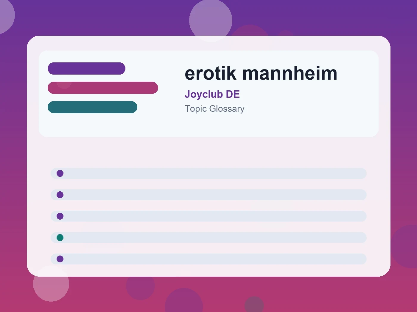 Joyclub DE erotik mannheim guide visual