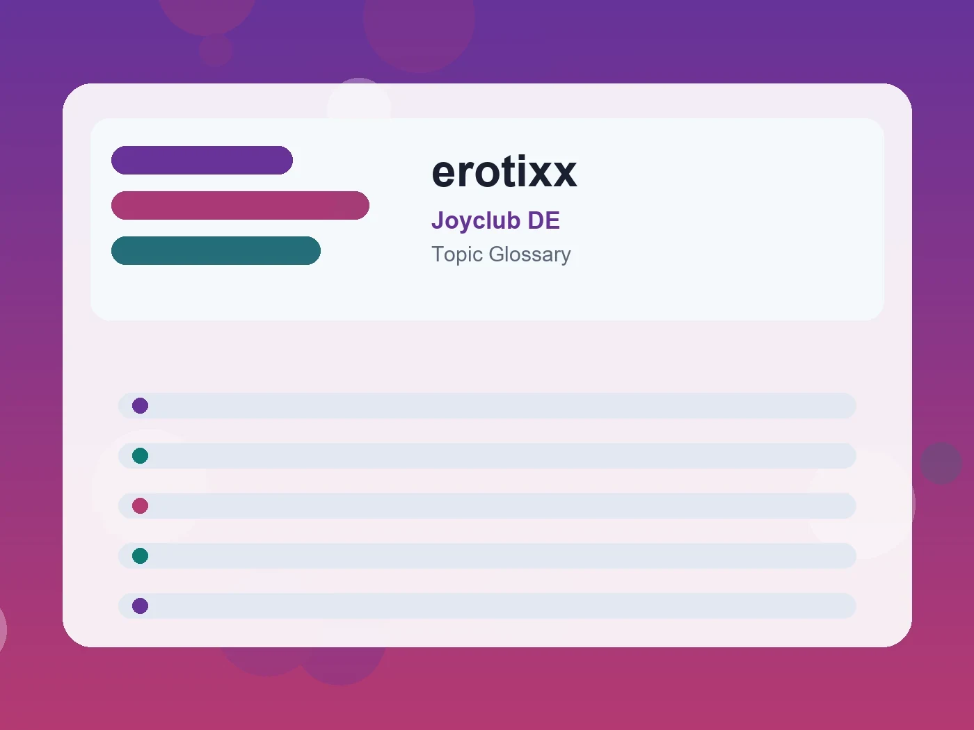 Joyclub DE erotixx guide visual