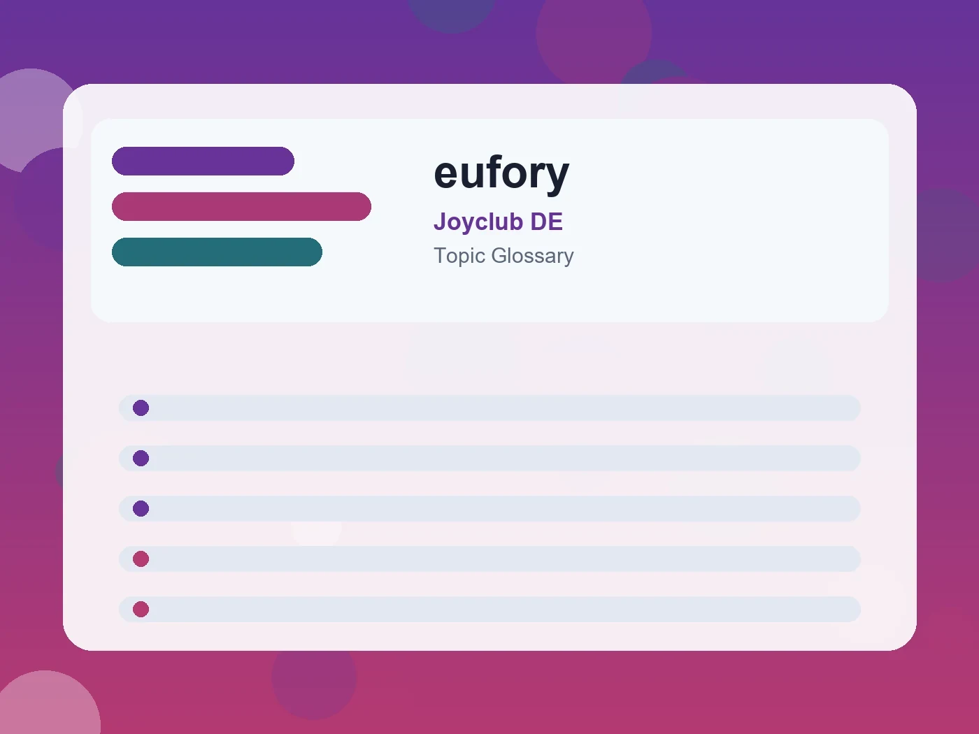 Joyclub DE eufory guide visual