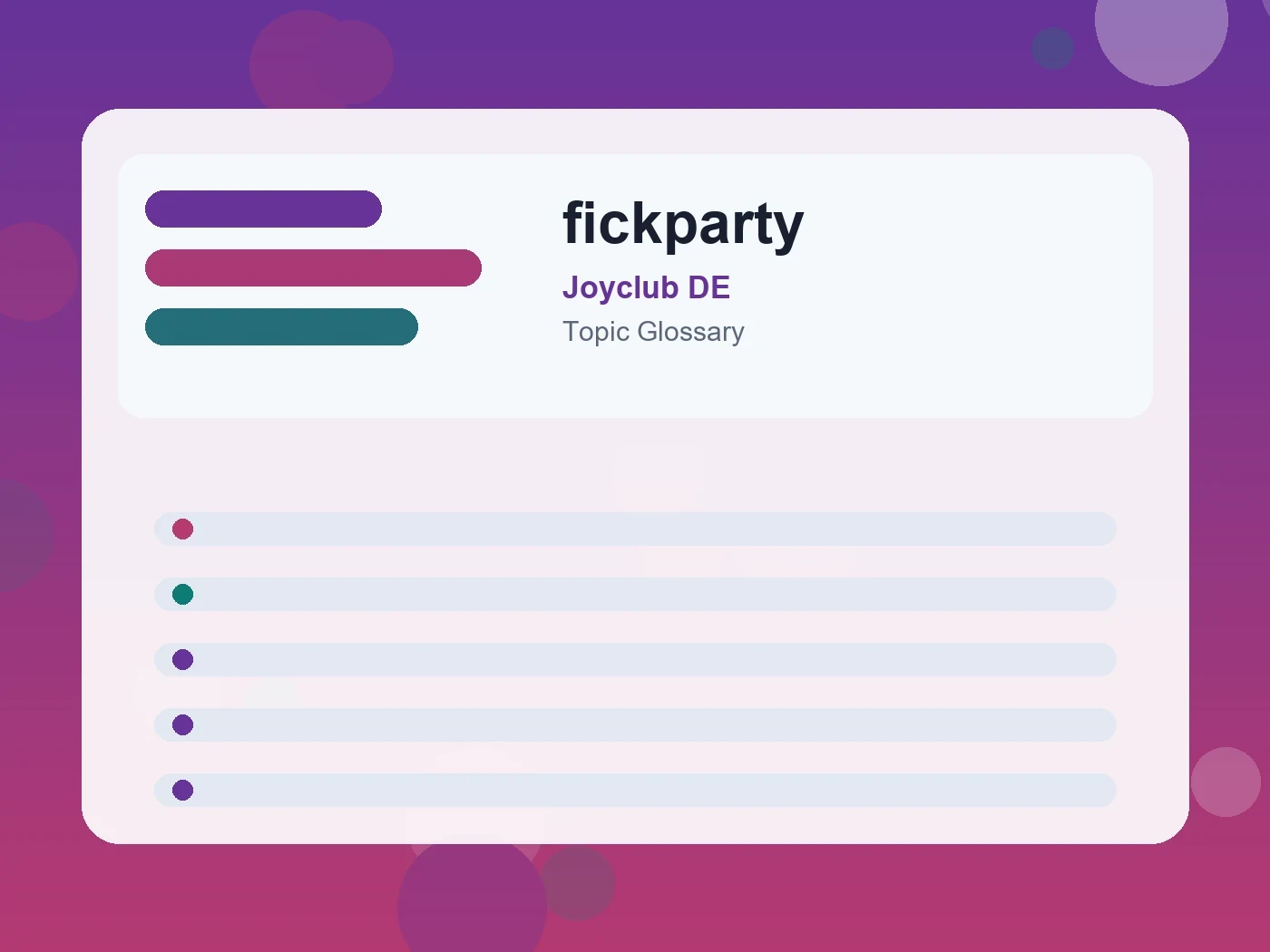Joyclub DE fickparty guide visual