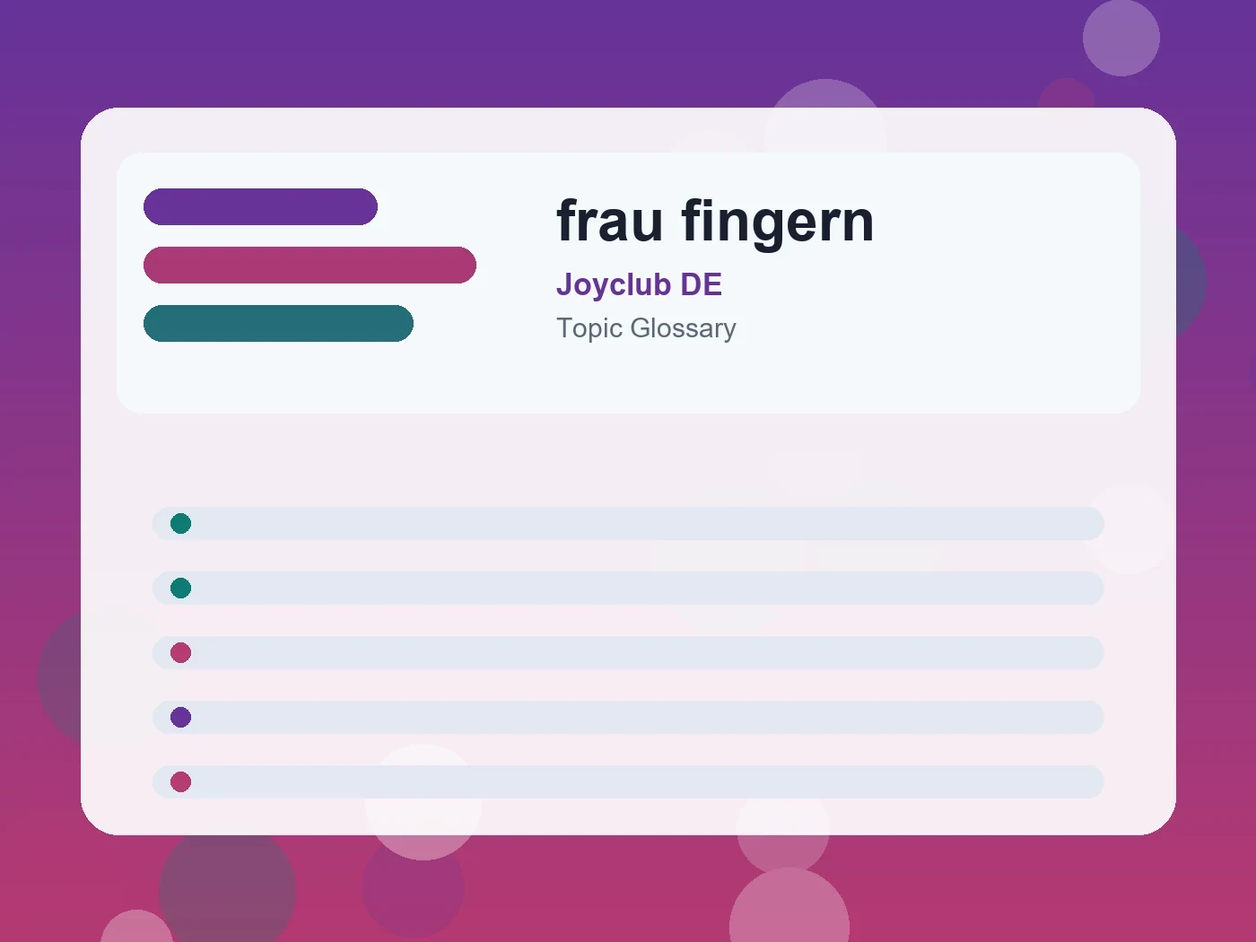 Joyclub DE frau fingern guide visual