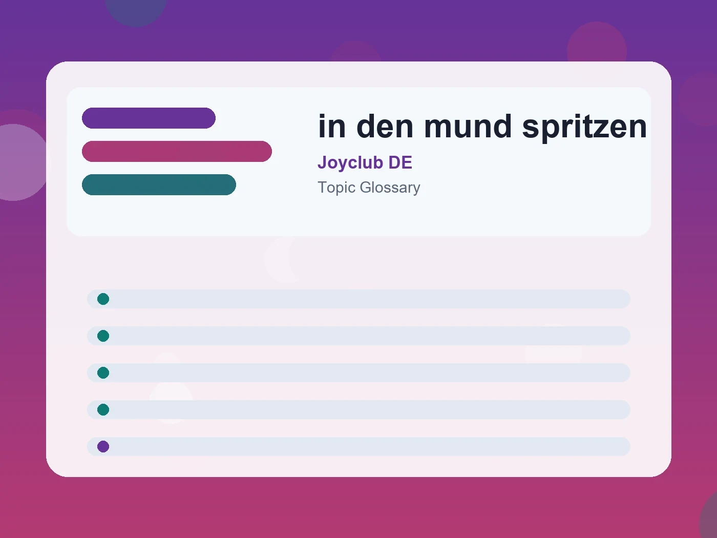 Joyclub DE in den mund spritzen guide visual