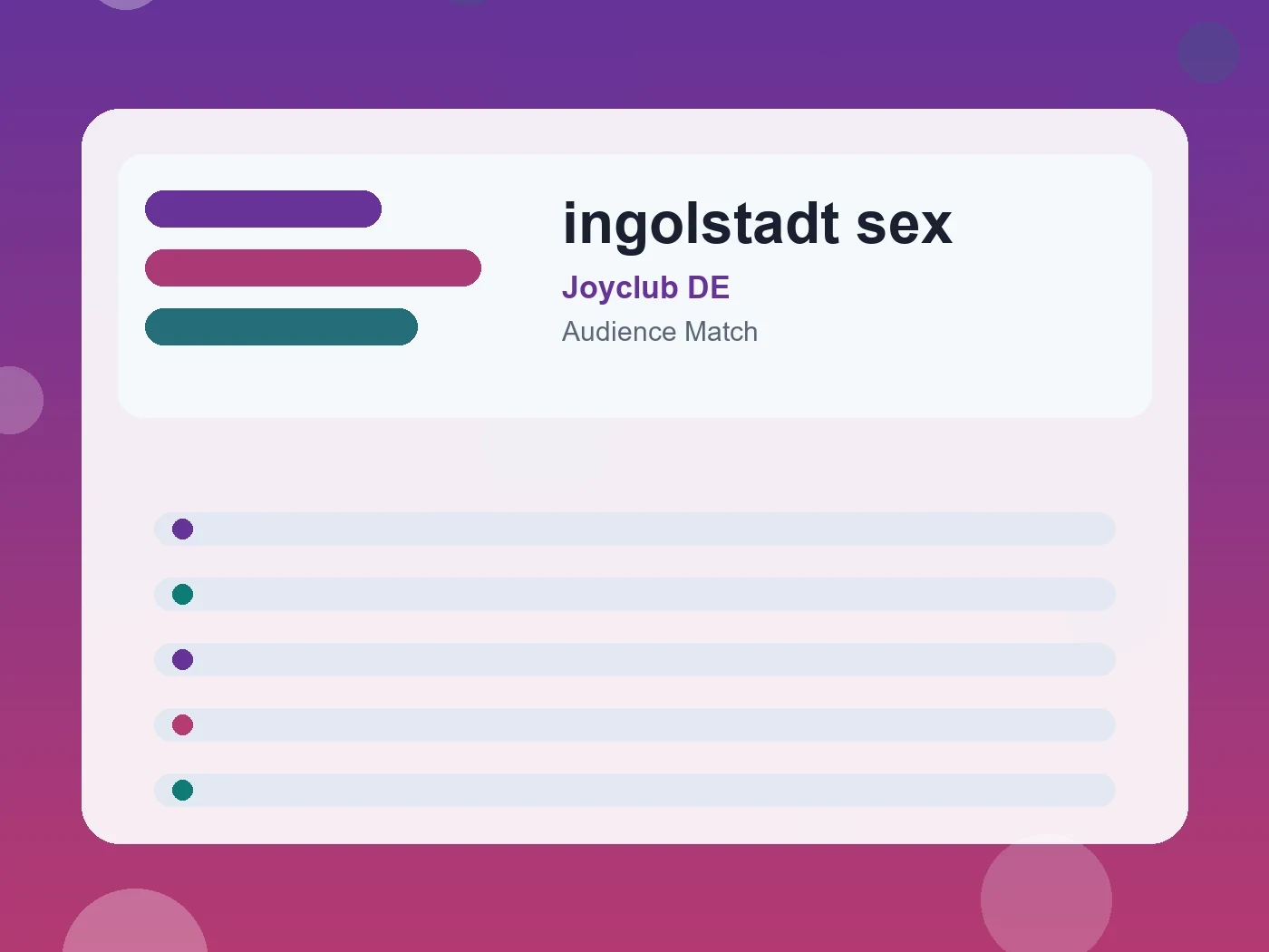 Joyclub DE ingolstadt sex guide visual